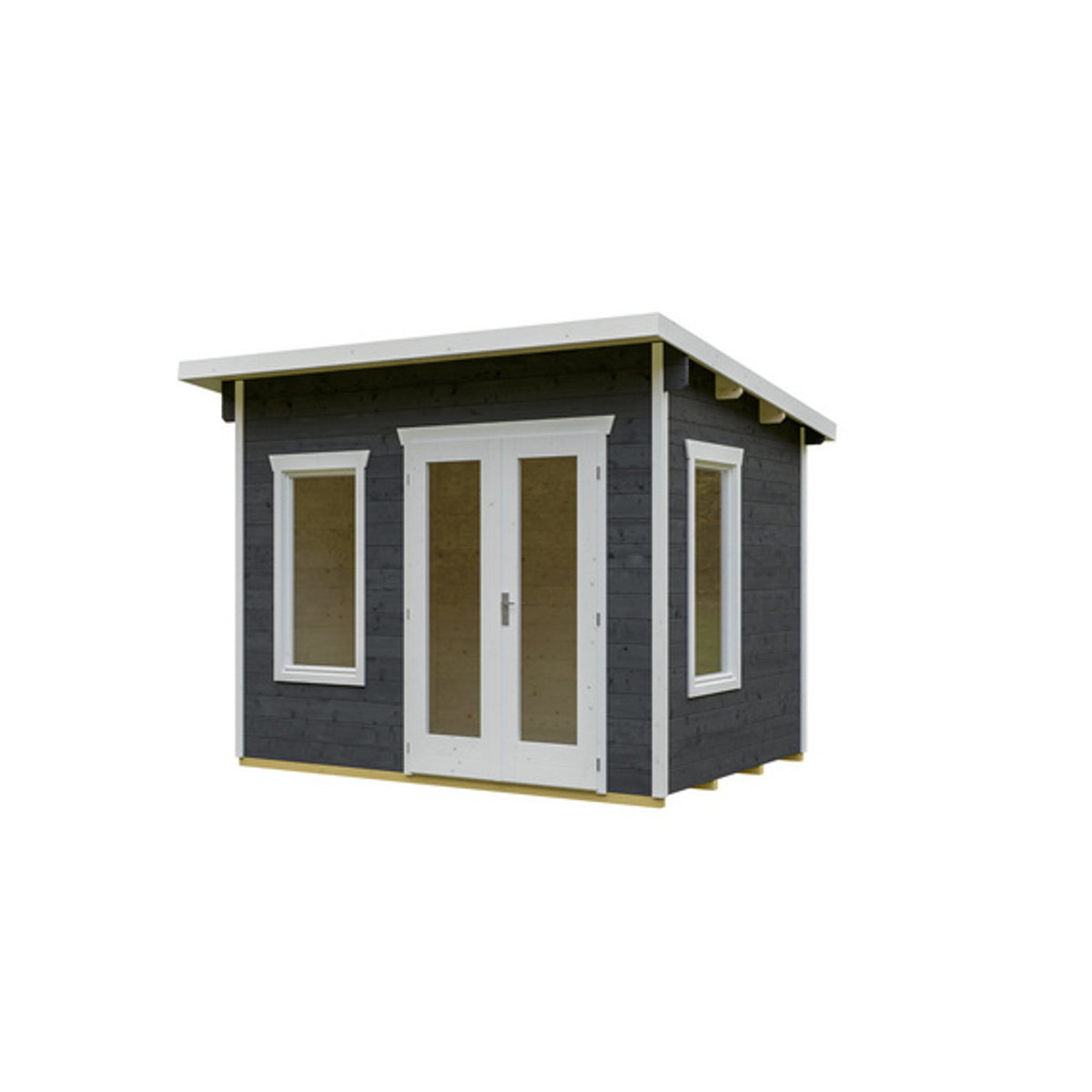 SKANHOLZ Gartenhaus Solna aus Holz in Grau, B/T: 330 x 265 cm - Bild 2