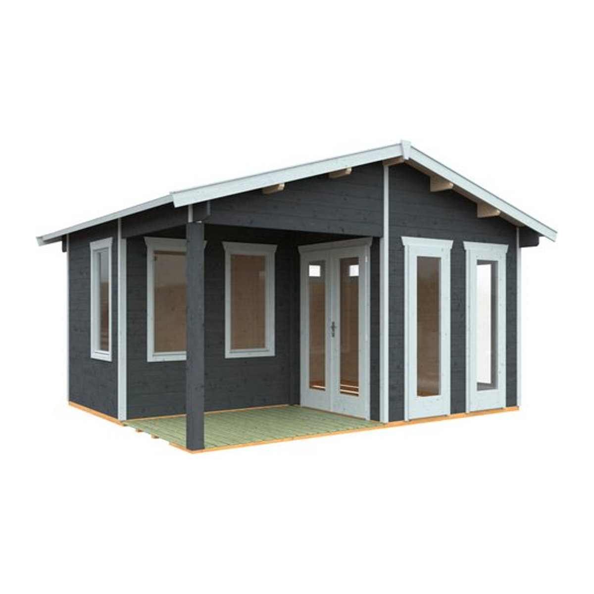 SKANHOLZ Gartenhaus Utrecht in Grau, B/H/T: 520 x 303 x 440 cm - Bild 1