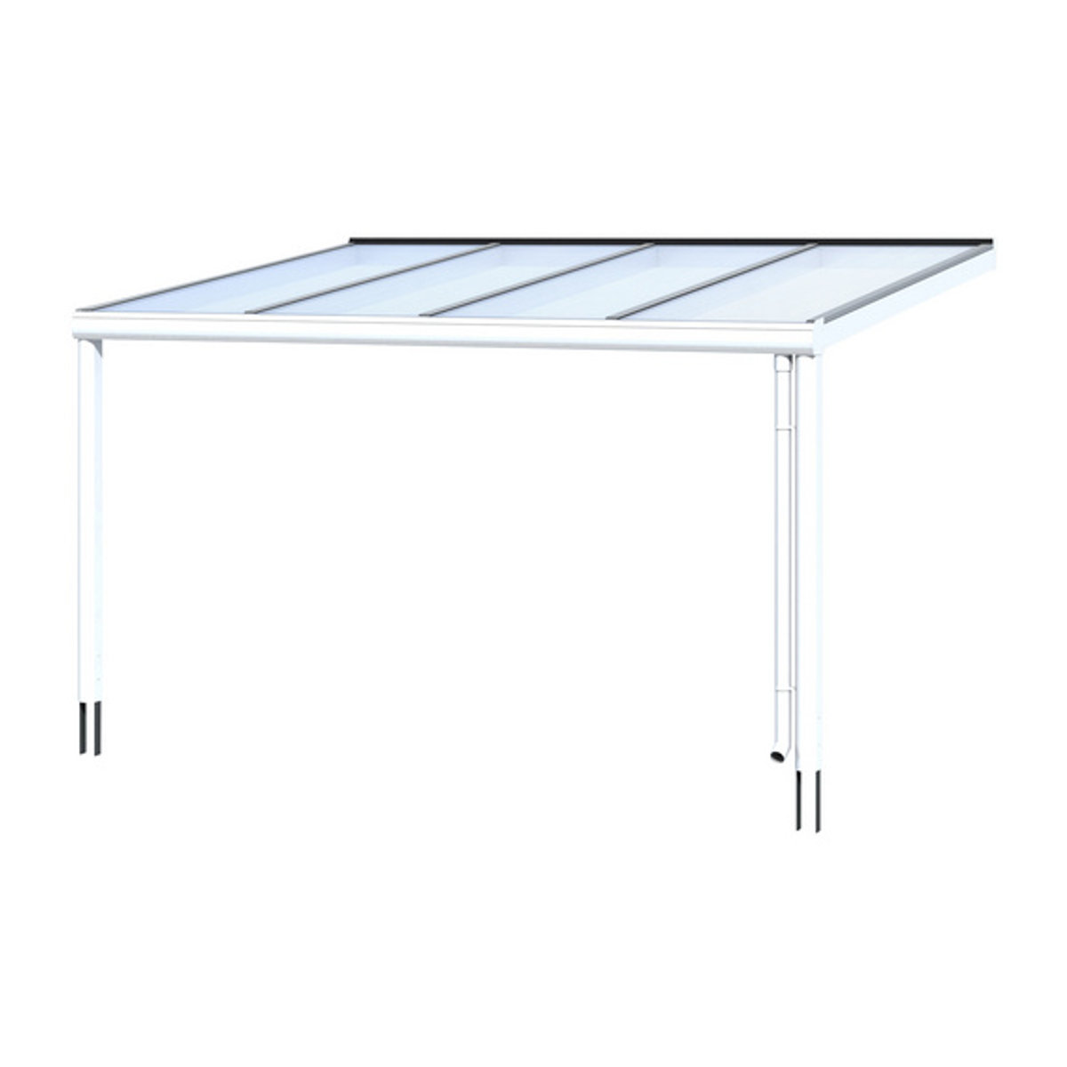SKANHOLZ Terrassenüberdachung Genua mit Polycarbonat Dach in Weiß, Breite: 434 cm - Bild 2