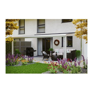 SKANHOLZ Terrassenüberdachung Genua mit Polycarbonat Dach in Weiß, Breite: 541 cm