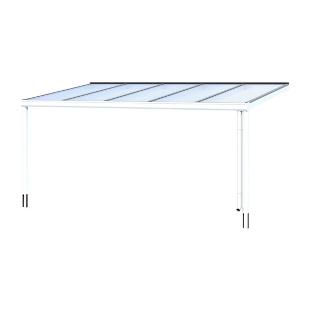 SKANHOLZ Terrassenüberdachung Genua mit Polycarbonat Dach in Weiß, Breite: 541 cm - Bild 2