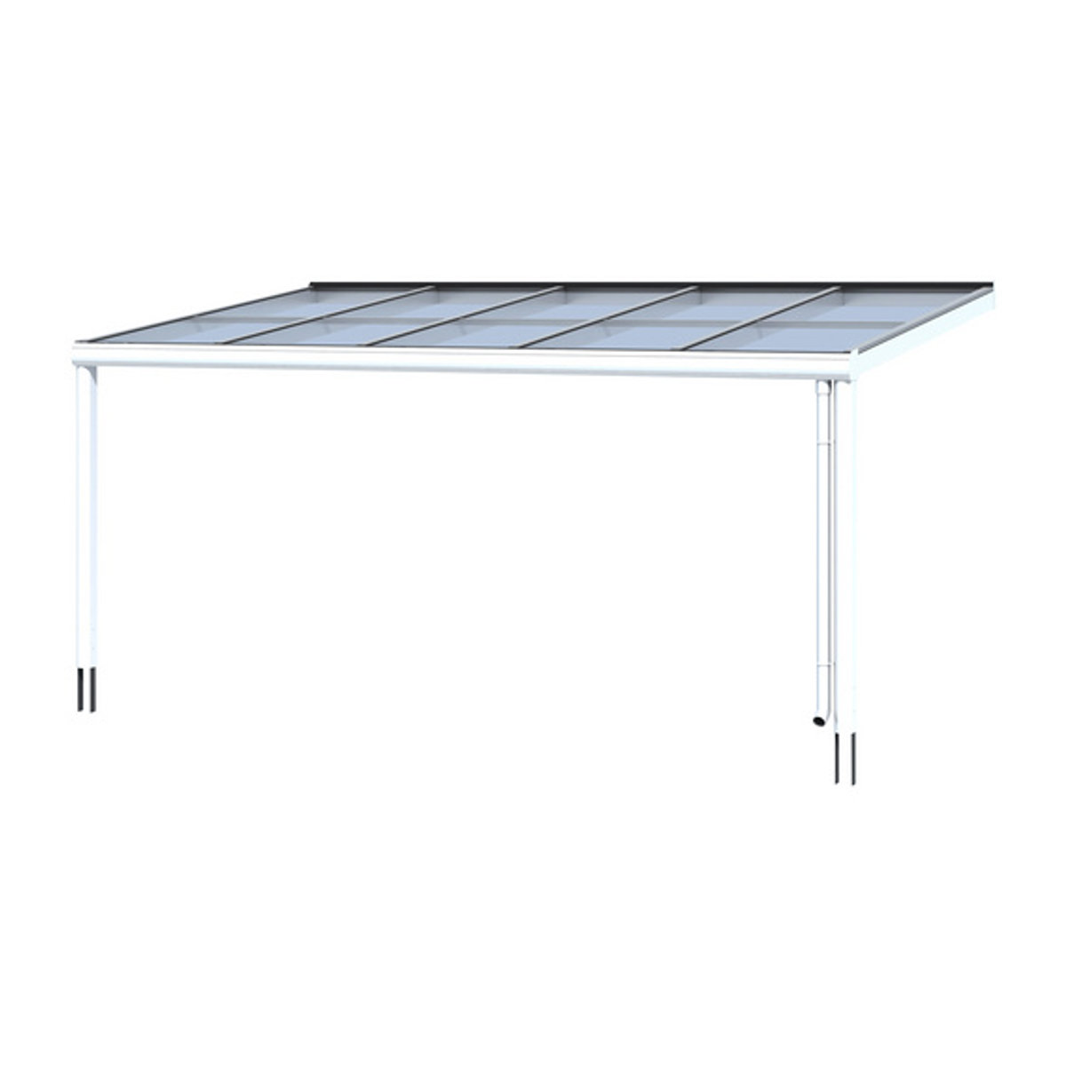 SKANHOLZ Terrassenüberdachung Modena in Weiß mit Verbund-Sicherheits-Glas (VSG), Breite: 541 cm - Bild 2