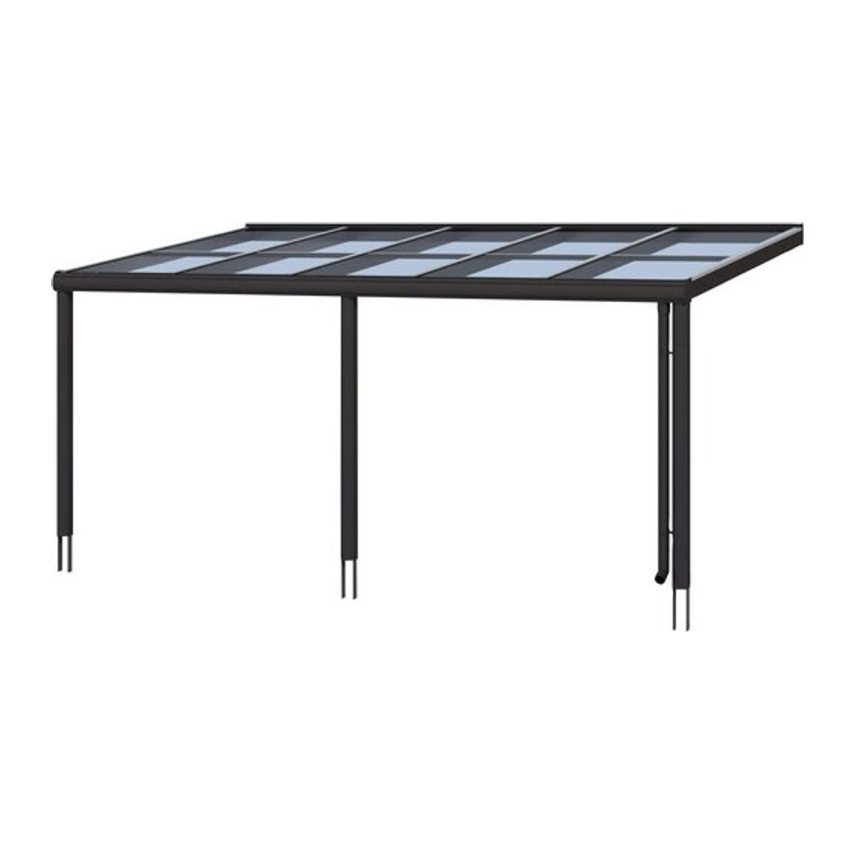 SKANHOLZ Terrassenüberdachung Monza mit Verbund-Sicherheits-Glas (VSG) in Anthrazit-Grau, Breite: 541 cm - Bild 1