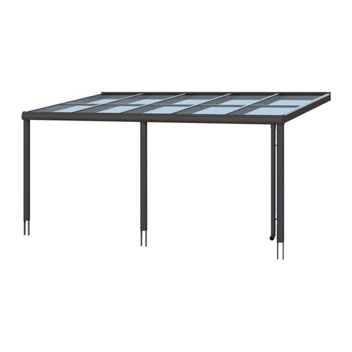SKANHOLZ Terrassenüberdachung Monza mit Verbund-Sicherheits-Glas (VSG) in Anthrazit-Grau, Breite: 541 cm - Bild 1