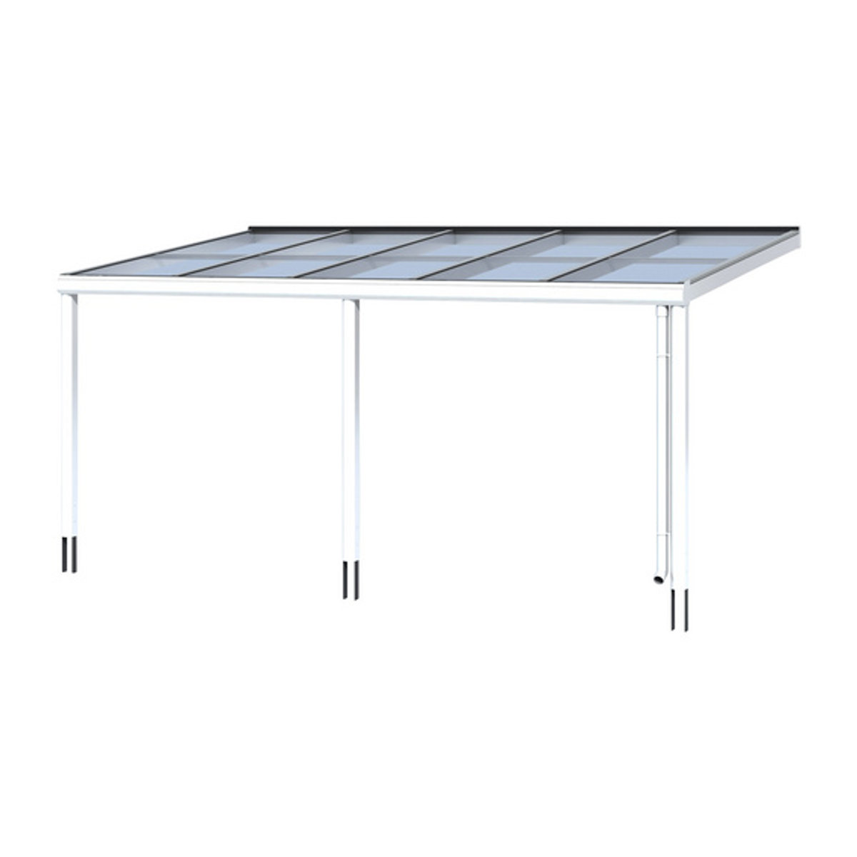 SKANHOLZ Terrassenüberdachung Monza mit Verbund-Sicherheits-Glas (VSG) in Weiss, Breite: 541 cm - Bild 2