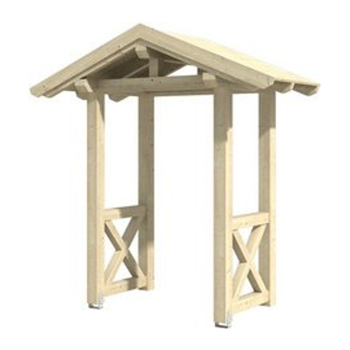 SKANHOLZ Vordach Siegen 4 aus nordischer Fichte in Natur Beige, Breite: 247 cm, Tiefe: 116 cm - Bild 1