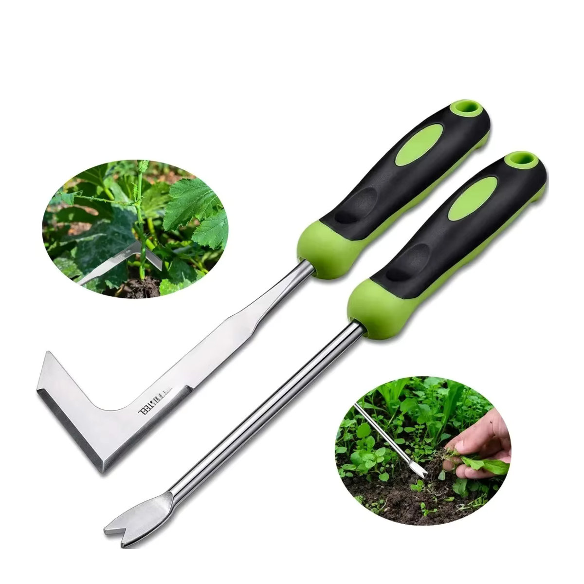 Skeyo L-förmiger Unkrautstecher aus Edelstahl für die manuelle Unkrautbekämpfung im Garten - Bild 6