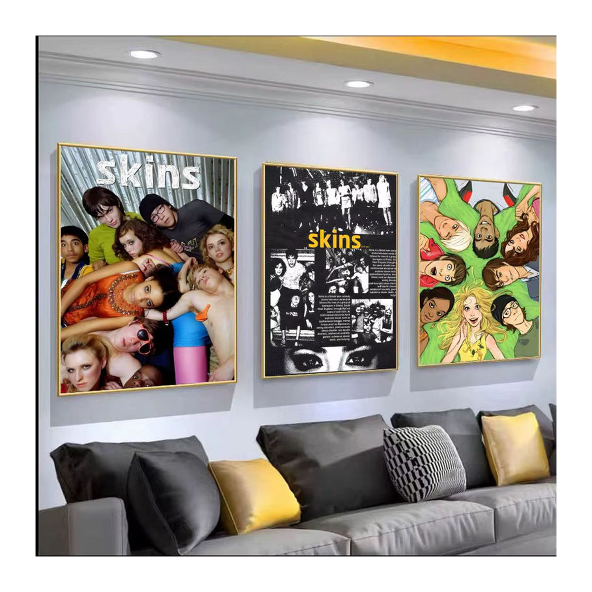 SKINS Poster HD PVC selbstklebende Wandkunst mehrfarbig schwarz rechteckig - Bild 2