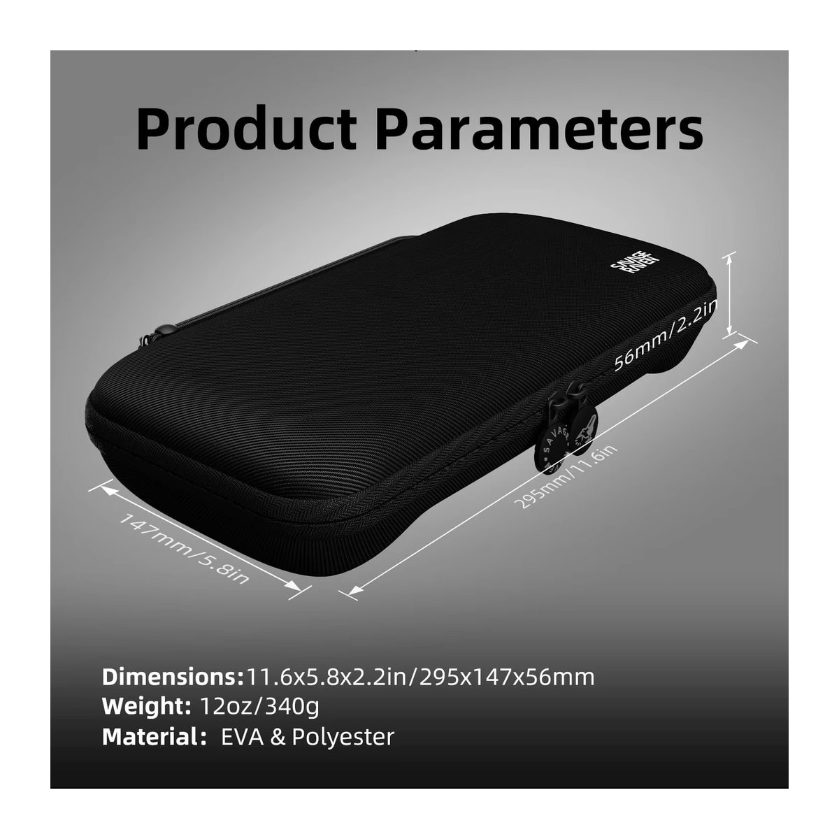 Skull & Co. Savage Raven EDC-Tragetasche für Nintendo Switch 2, tragbare Hartschalen-Aufbewahrungstasche in Schwarz und Bunt mit minimalistischem Design - Bild 5