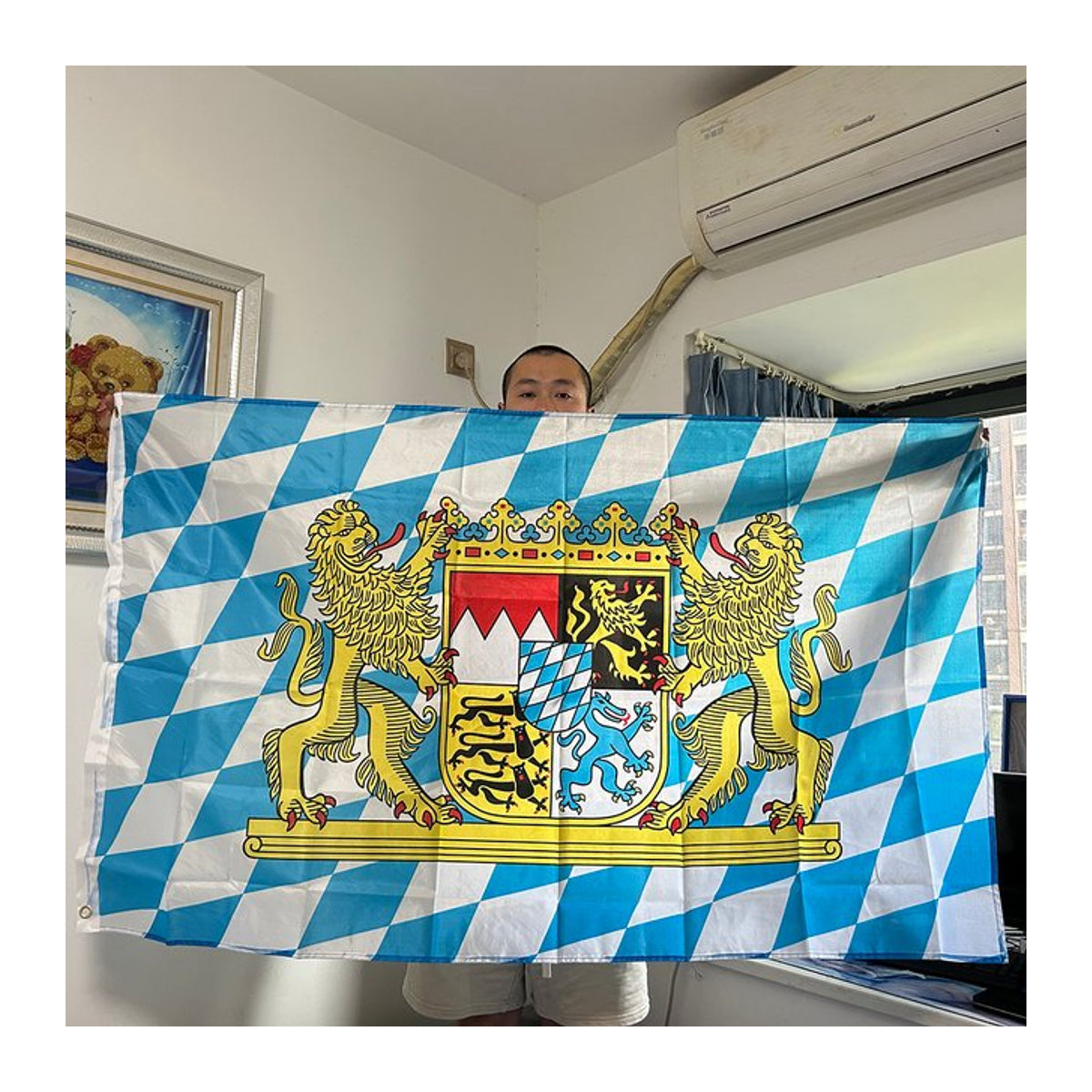 SKY FLAGGE Bayerische Flagge Deutschland, blau, B x H: 90 x 150 cm - Bild 1