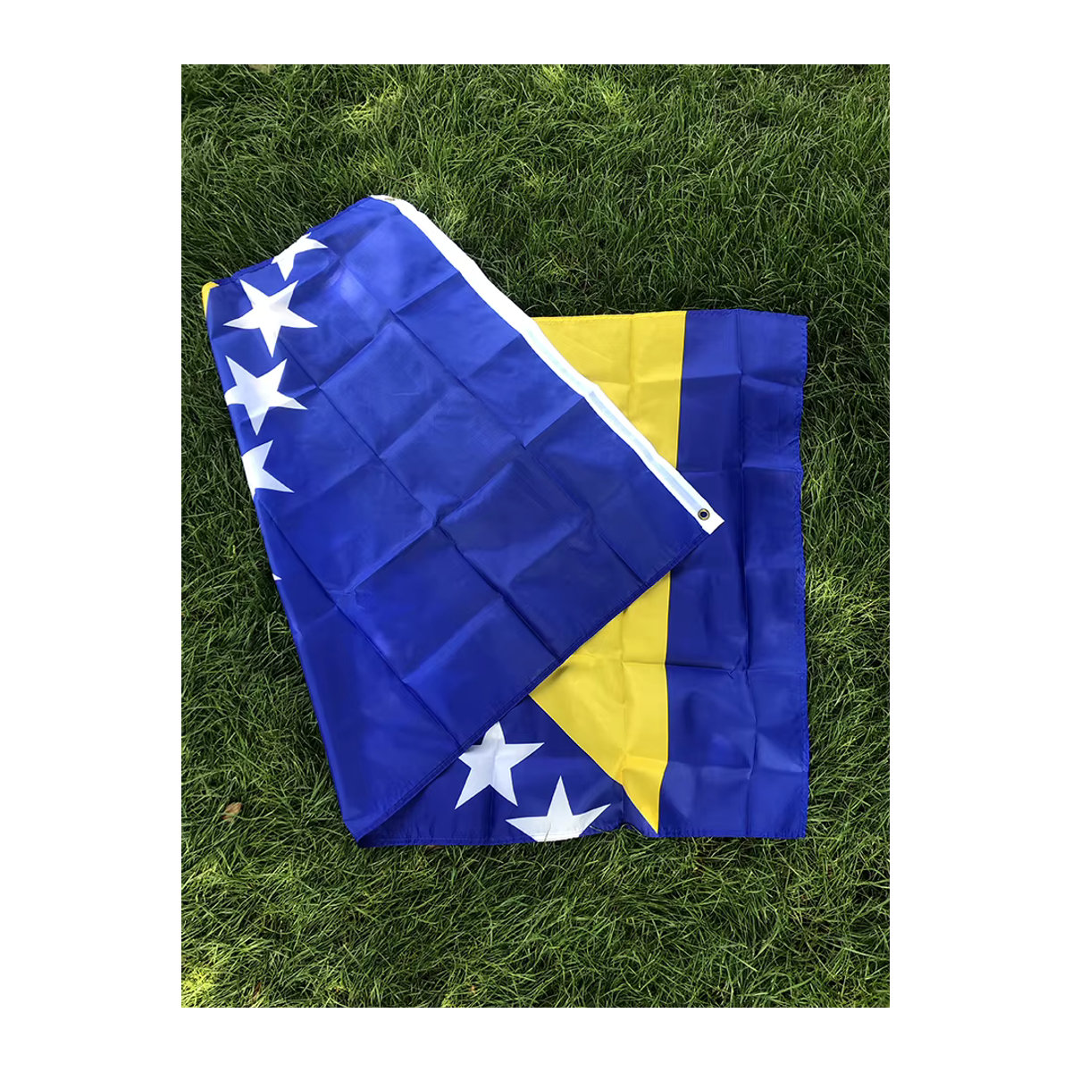 SKY Nationalflagge Bosnien und Herzegowina, hängende Textilflagge, mehrfarbig, B x H: 150 x 90 cm - Bild 3