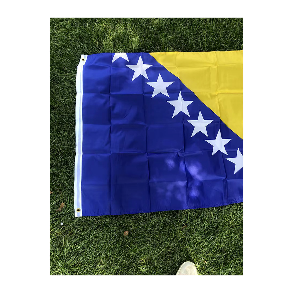 SKY Nationalflagge Bosnien und Herzegowina, hängende Textilflagge, mehrfarbig, B x H: 150 x 90 cm - Bild 4