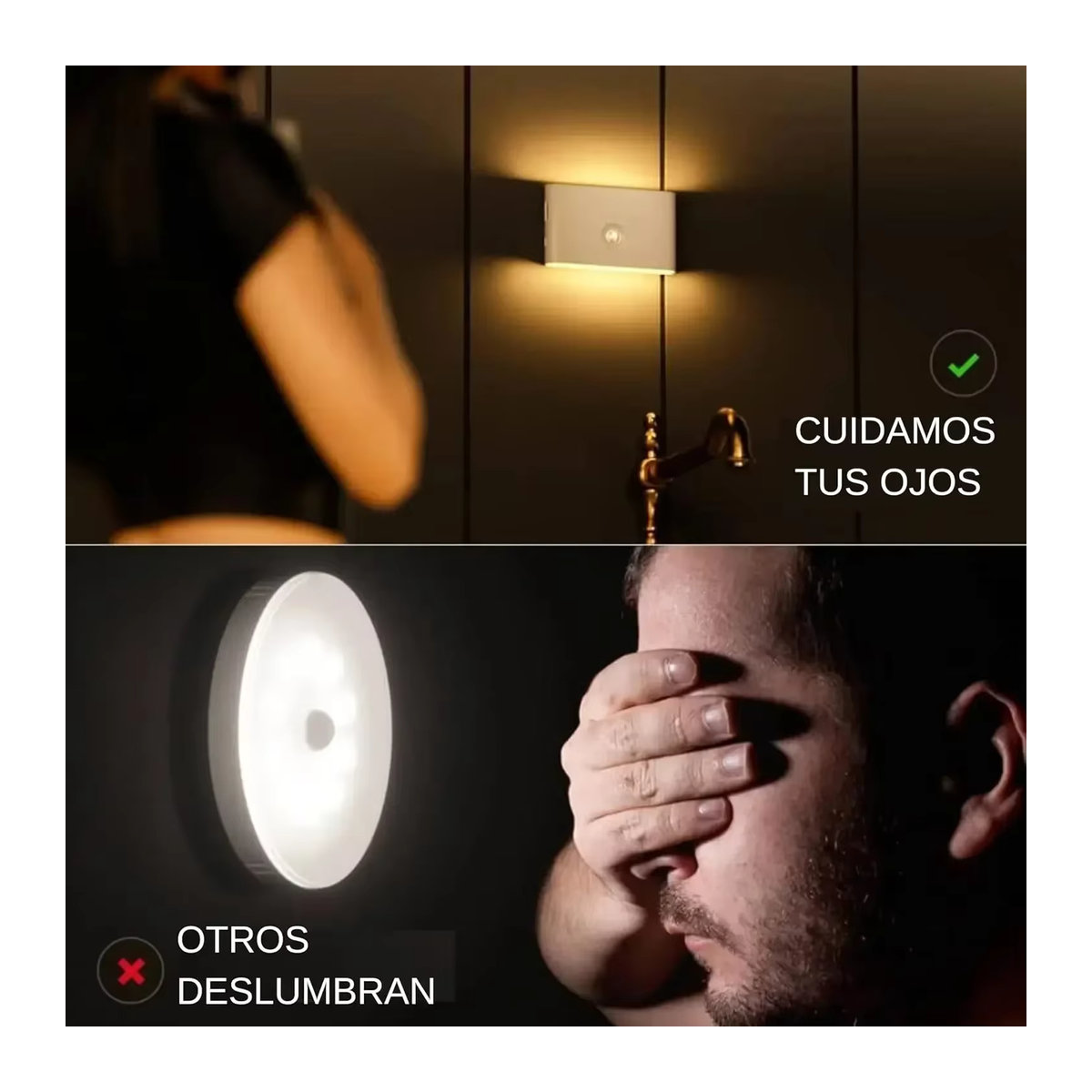 SKYSHADOW Kabellose LED-Nachtlampe mit Bewegungssensor in Weiß, Modern und Minimalistisch, USB-aufladbar mit 400mAh Akku - Bild 4