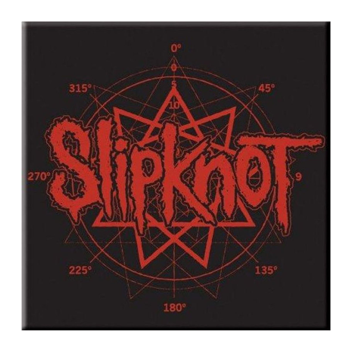 Slipknot Logo-Kühlschrankmagnet aus Metall in Rot/Schwarz - Bild 1