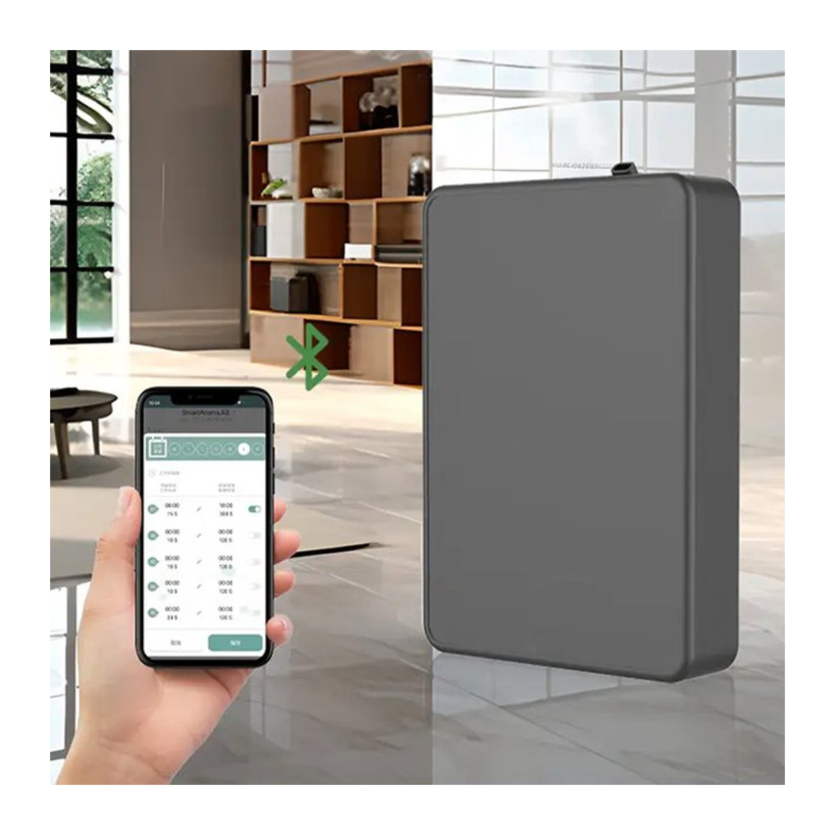 Smart Duft Diffusor PDQ Elektrischer Lufterfrischer für Ätherische Öle, Wasserlos, Schwarz, 500 ml Kapazität - Bild 1