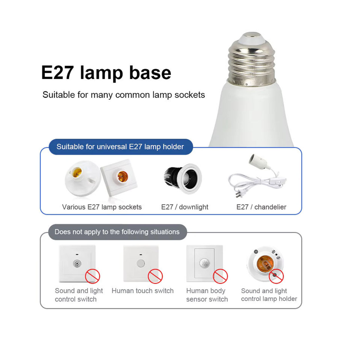 Smart LED Lampe mit Radar Bewegungssensor E27, Kaltweiß, 20W - Bild 2