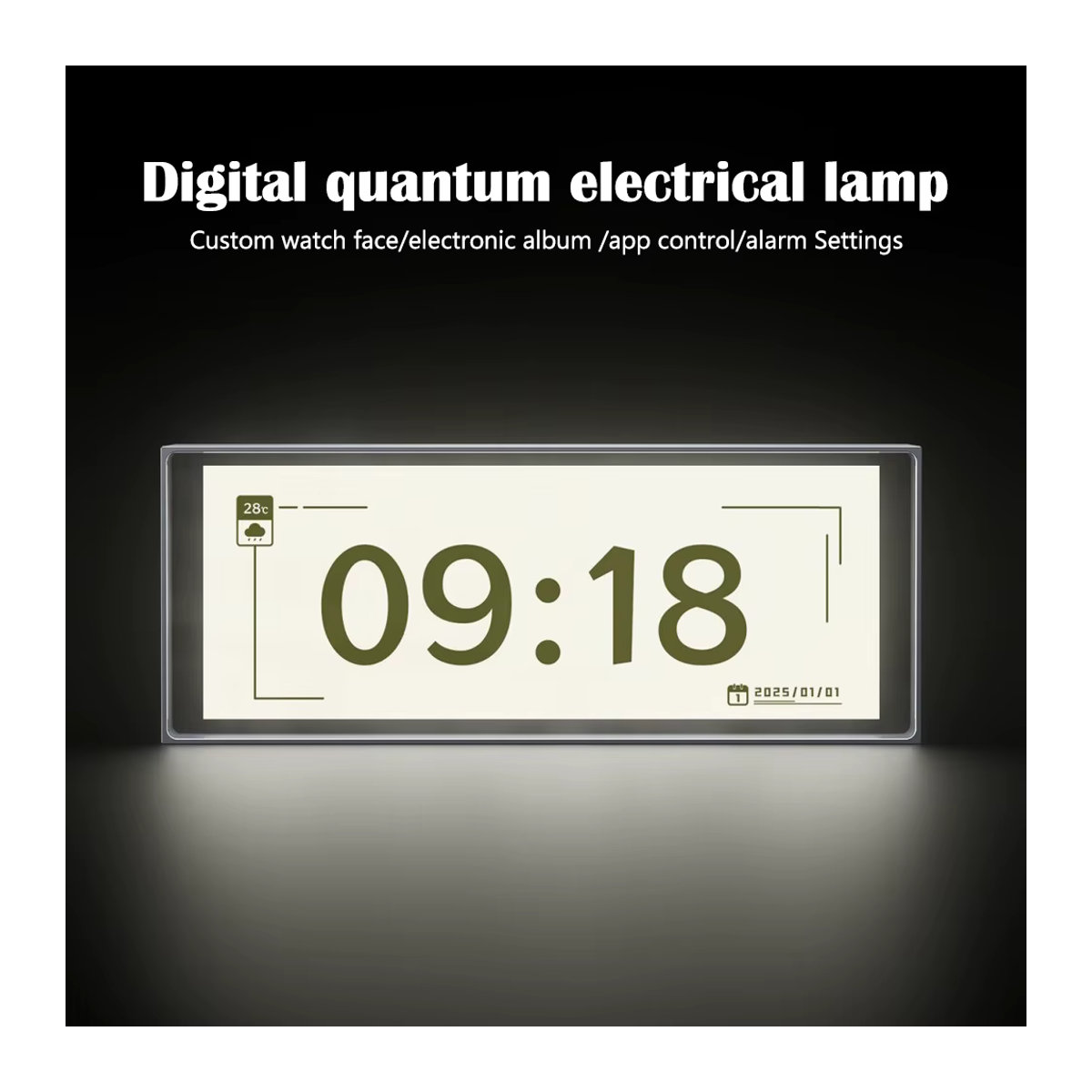 Smart RGB Quantum Uhr mit IPS Display und Nachtlicht, Bluetooth APP Steuerung, DIY Gaming Display in Schwarz und Bunt - Bild 3