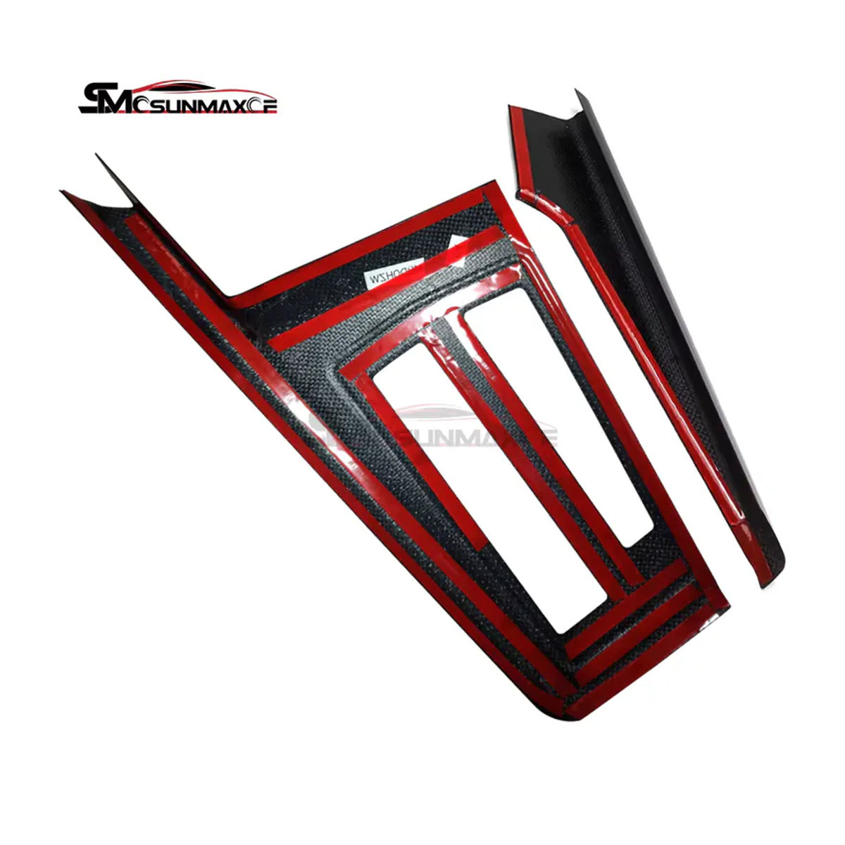 SMCSUNMAXCF Carbonfaser Mittelkonsole Innenverkleidung für VW Golf 8 MK8 und Golf 8.5 MK8.5 GTI GTD GTE in Schwarz - Bild 6