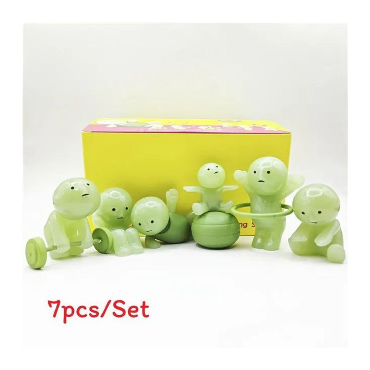 Smiski Nachtlicht Sammelbare PVC-Figuren Set Fitness Corner Cat in Grün von CoralEbb - Bild 1
