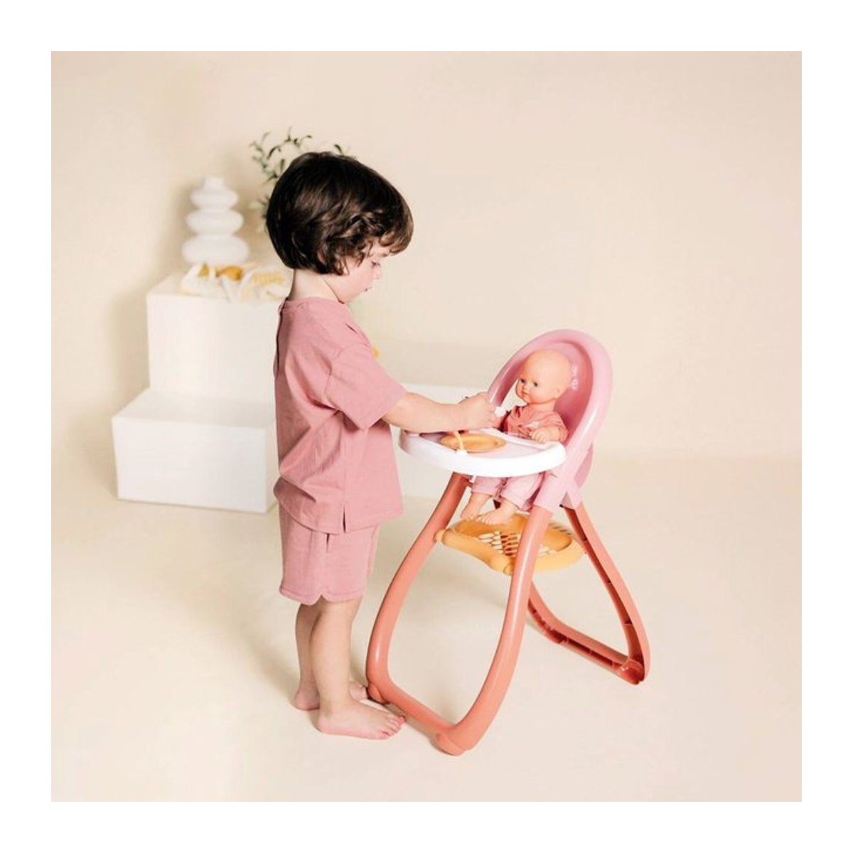 Smoby Puppen Hochstuhl in Rosa aus Kunststoff - Bild 1