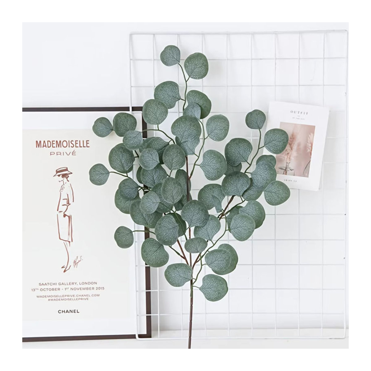 Smr Eucalyptus Künstliche Pflanze Grün Einzellieb für DIY Dekoration - Bild 5