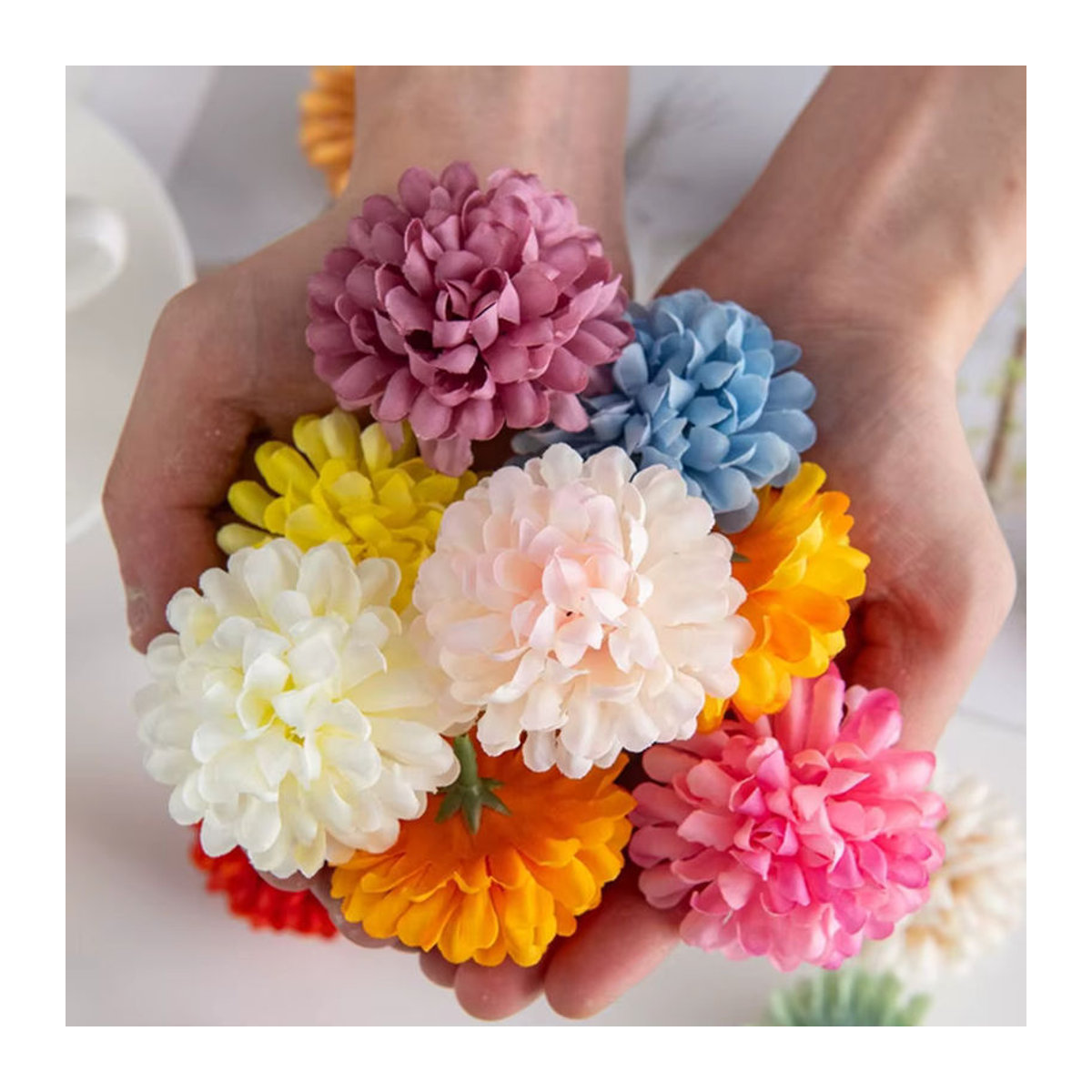 Smr Künstliche Chrysanthemen Blumen in Mehrfarbig für Hochzeit, Valentinstag und DIY-Dekorationen - Bild 1