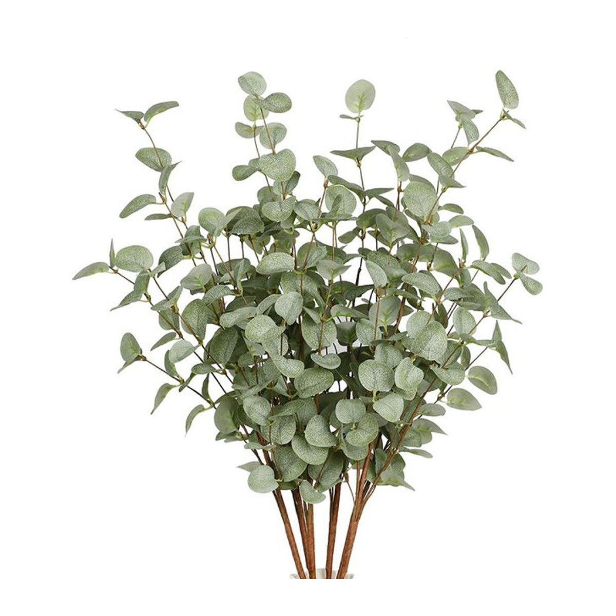 Smvp Künstliche Eukalyptus-Stiele in Grün und Grau aus Textil für Hochzeitsdekoration und DIY-Blumenarrangements - Bild 1