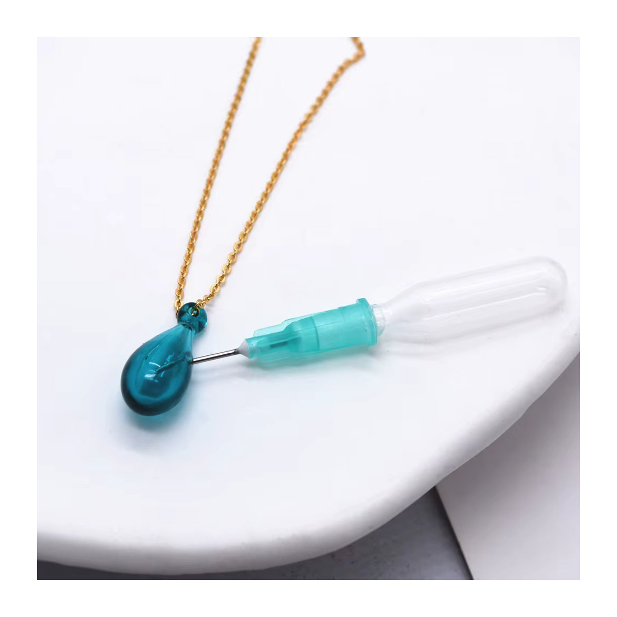 SNASAN Meerjungfrau-Tränen-Anhänger aus Glas als nachfüllbarer Parfüm-Diffusor für Aromatherapie und Schmuckherstellung in Transparent und Mehrfarbig - Bild 3