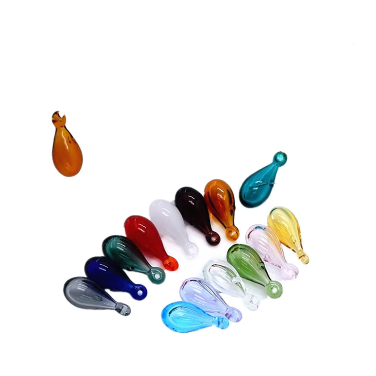 SNASAN Meerjungfrau-Tränen-Anhänger aus Glas als nachfüllbarer Parfüm-Diffusor für Aromatherapie und Schmuckherstellung in Transparent und Mehrfarbig - Bild 5