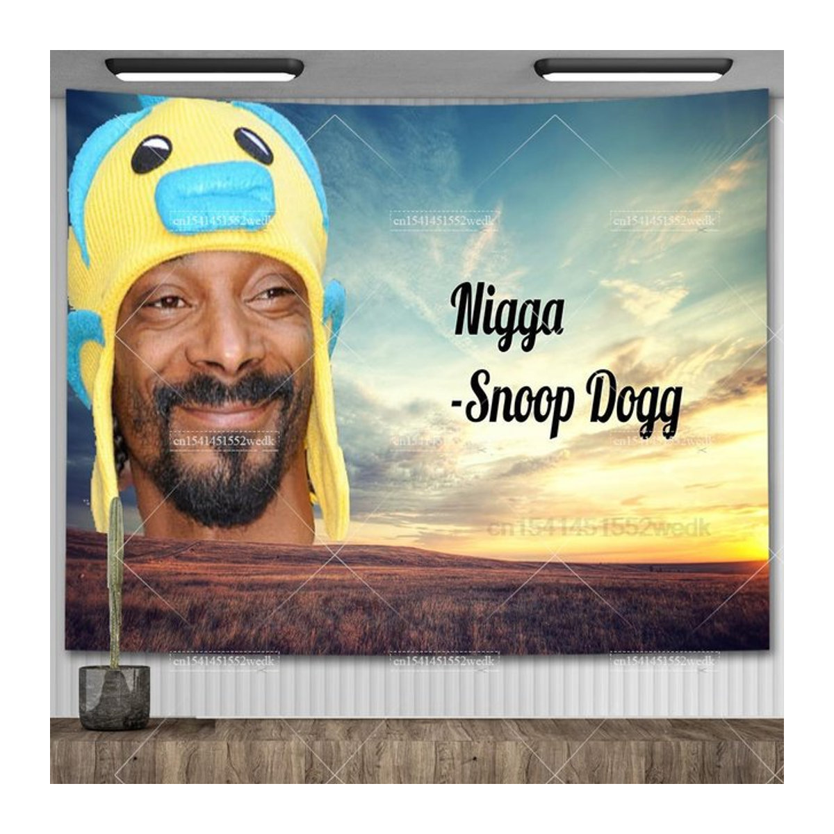 Snoop Dogg Musik Album Cover Wandbehang Tapestry als ästhetische Zimmerdekoration, mehrfarbig, rechteckig - Bild 1