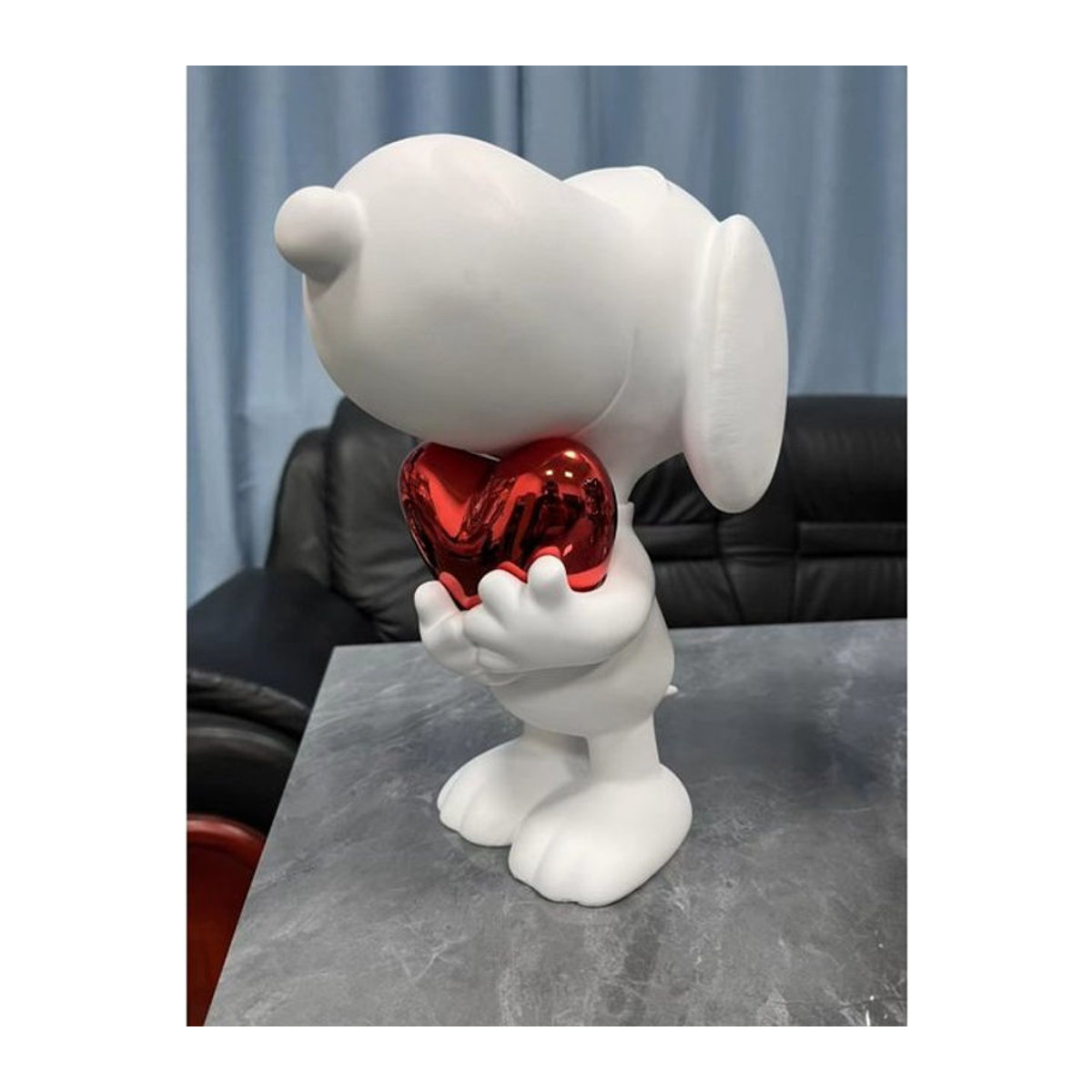 Snoopy Statue mit Herz von Potdemiel in Weiß, Dekorative Skulptur für dein Zuhause, Höhe: 30 cm - Bild 1