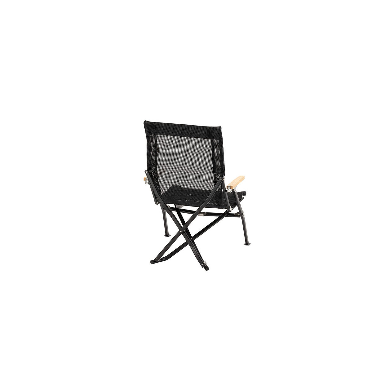 Snow Peak Mesh Low Chair 30 Outdoor Campingstuhl in Schwarz mit Metall und Holz - Bild 2