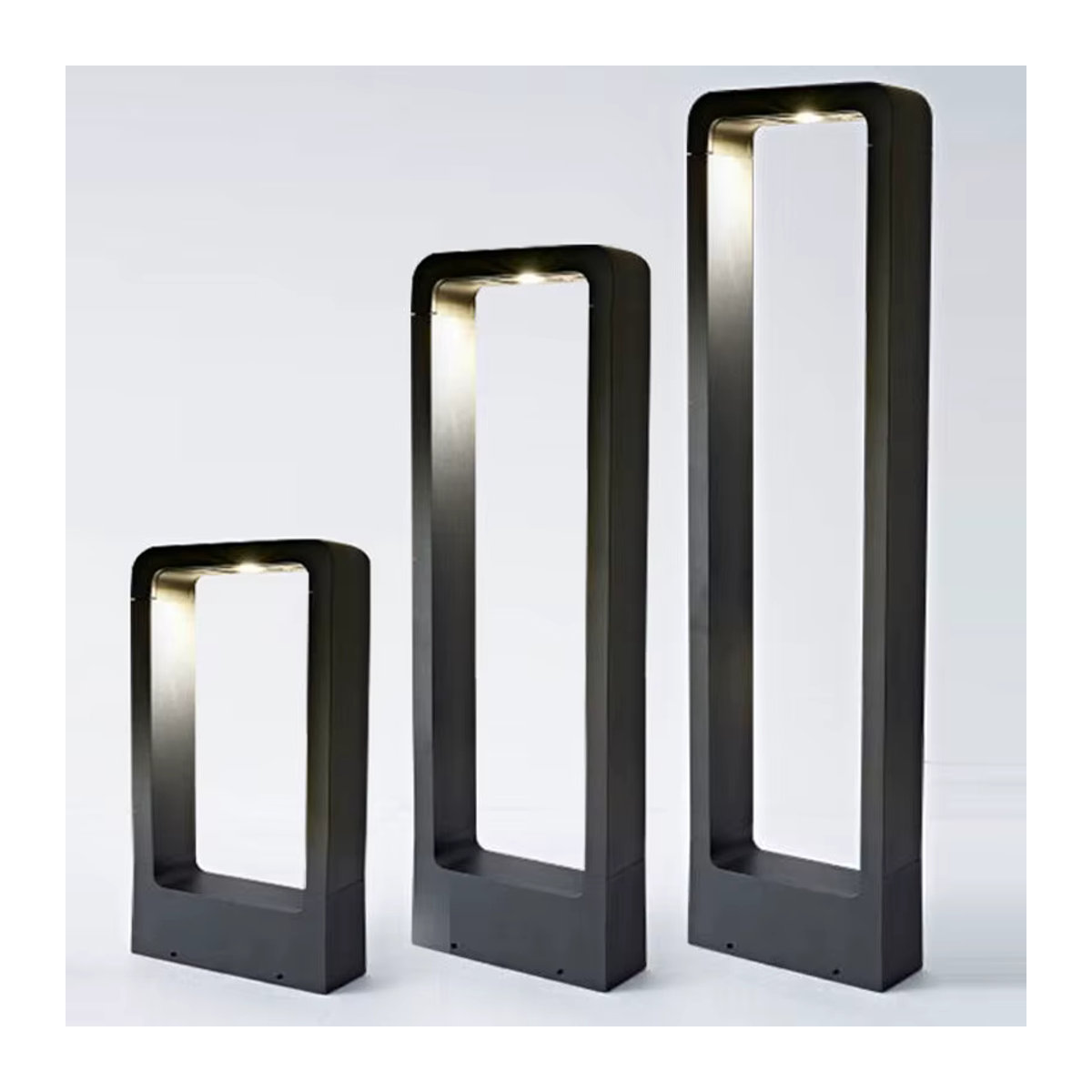 SNYKA Pollerleuchte LED Gartenlicht Schwarz Kaltweiß 15W IP68 Outdoor Landschaftsbeleuchtung - Bild 4