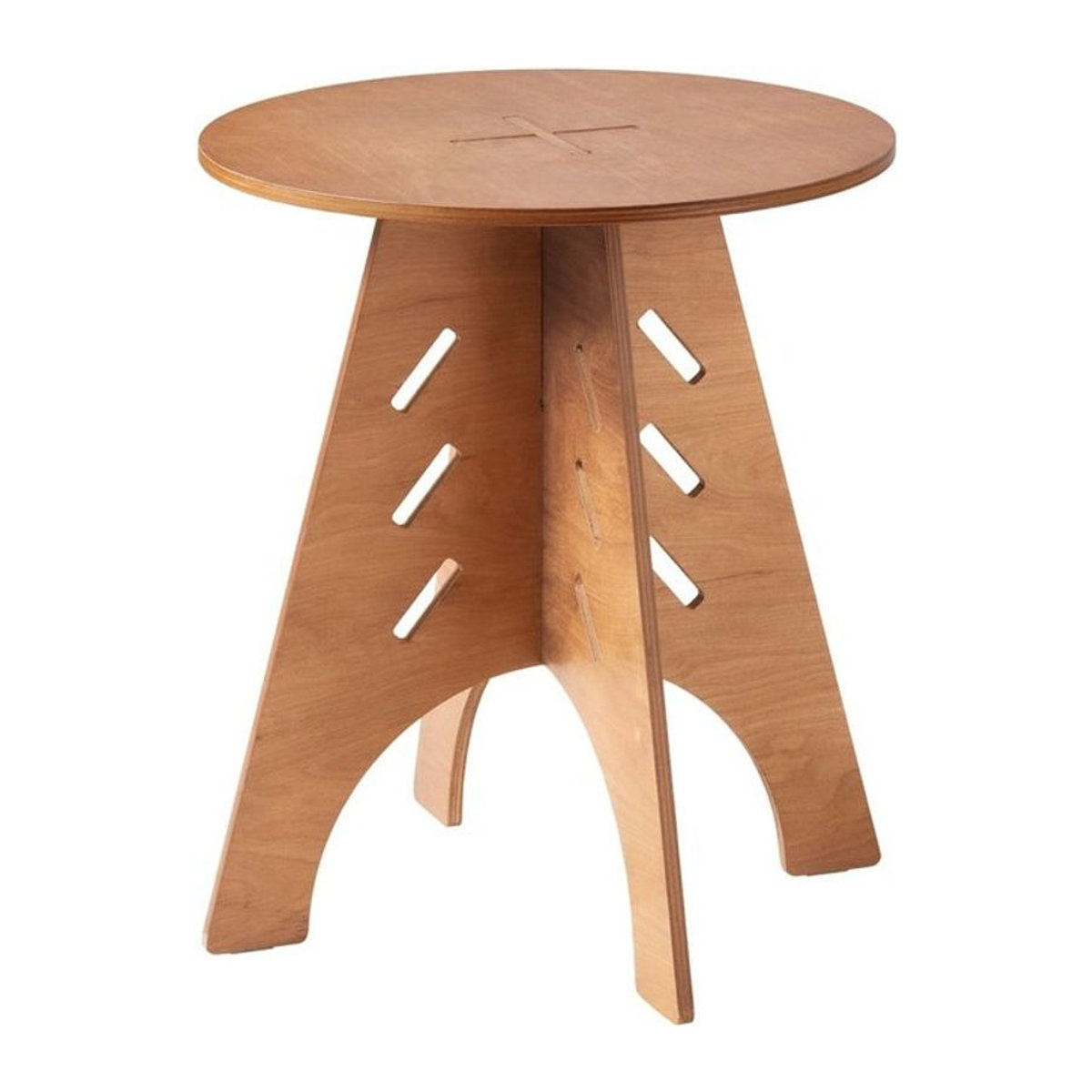 SoBuy Couchtisch aus Holz in Braun im Industrial Design, quadratisch, B/T/H: 46,5 x 46,5 x 54,5 cm - Bild 1