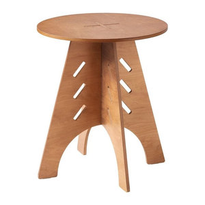 SoBuy Couchtisch aus Holz in Braun im Industrial Design, quadratisch, B/T/H: 46,5 x 46,5 x 54,5 cm