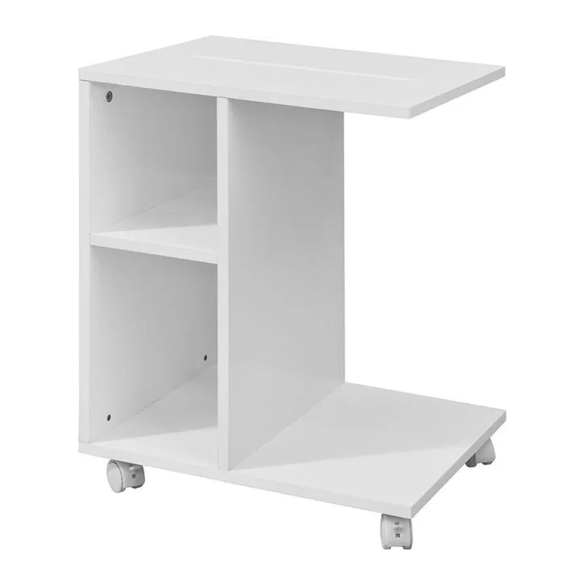 SoBuy Couchtisch Modern in Weiß mit 2 Fächern, B/T/H: 45 x 35 x 58 cm - Bild 1
