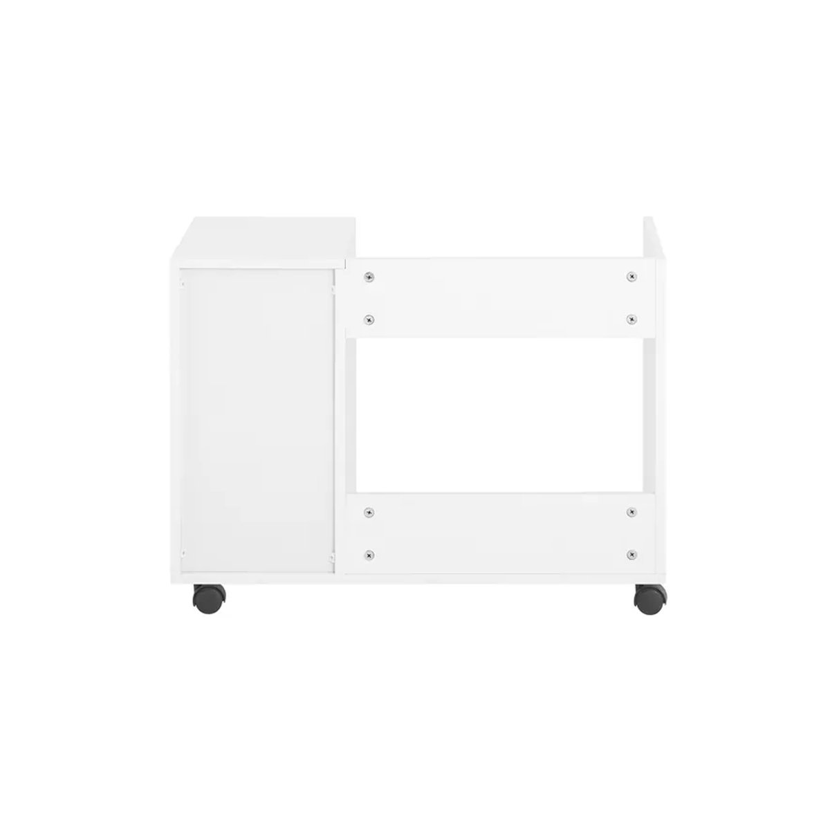 SoBuy Rollcontainer ASK02-W als Druckerschrank und Unterschrank mit Schublade und Tür, Weiß, B/T/H: 72 x 40 x 40 cm - Bild 2