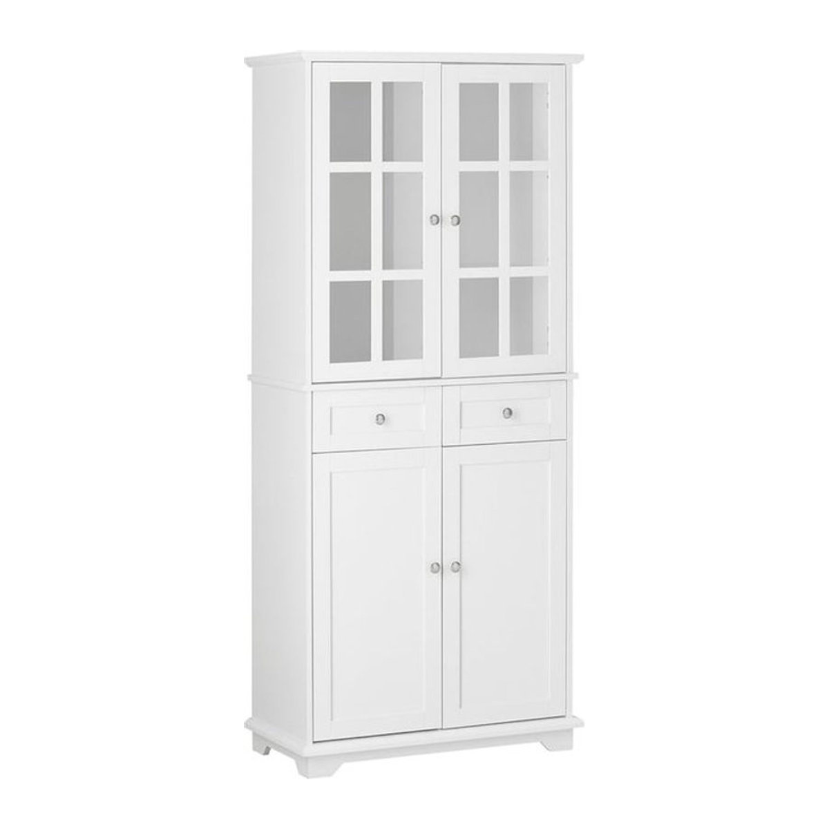 SoBuy Sideboard Modern in Weiß mit 2 Schubladen aus Holzwerkstoff B/T/H: 75 x 40 x 175,5 cm - Bild 1