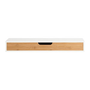SoBuy Wandregal aus Bambus mit Schublade in Natur, B/T/H: 59,99 x 24,51 x 8 cm