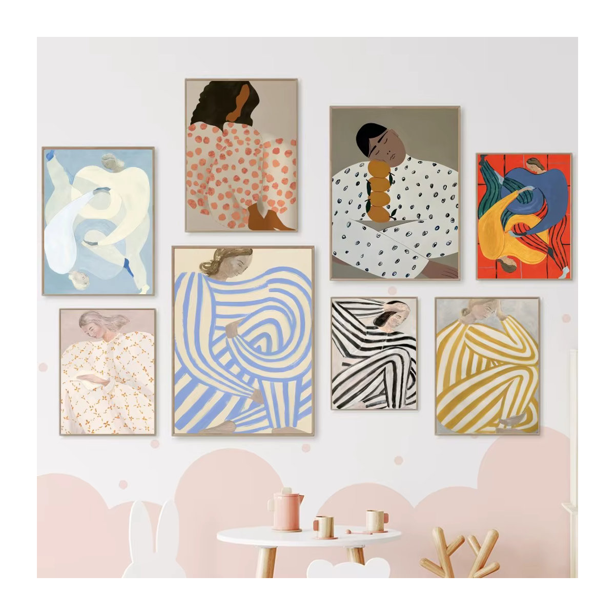 Sofia Lind Kunstposter Dots Porträt in Mehrfarbig, Modernes Wandbild als Rahmenloses Hochformat aus Papier für deine Wanddekoration - Bild 3