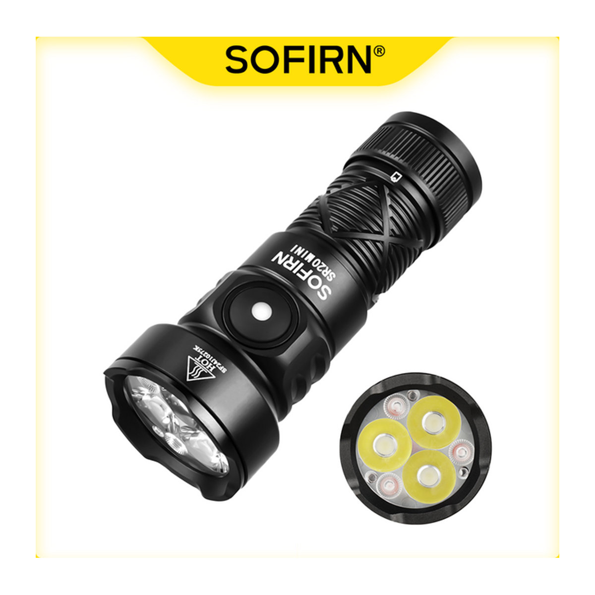 Sofirn SR20 MINI Taschenlampe mit 1200 lm, weißem und rotem LED-Licht, IP68 wasserdicht - Bild 1