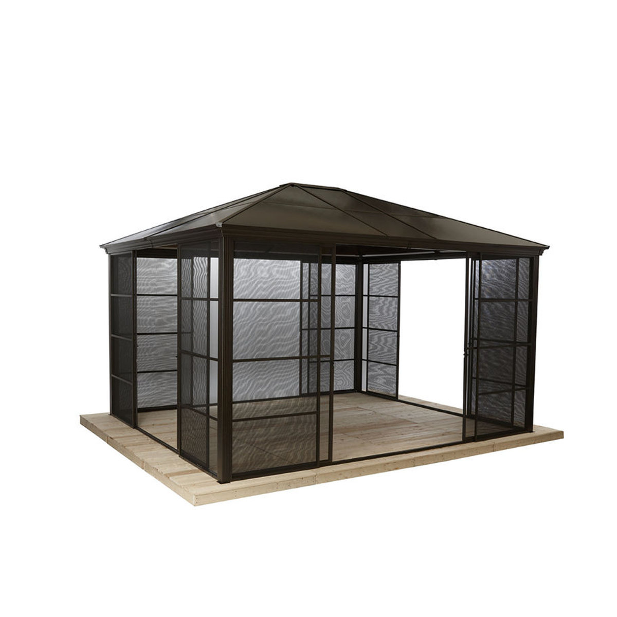 Sojag Pavillon Castel in Bronze aus Aluminium, B: 427 cm, T: 362 cm, H: 296 cm - Bild 2