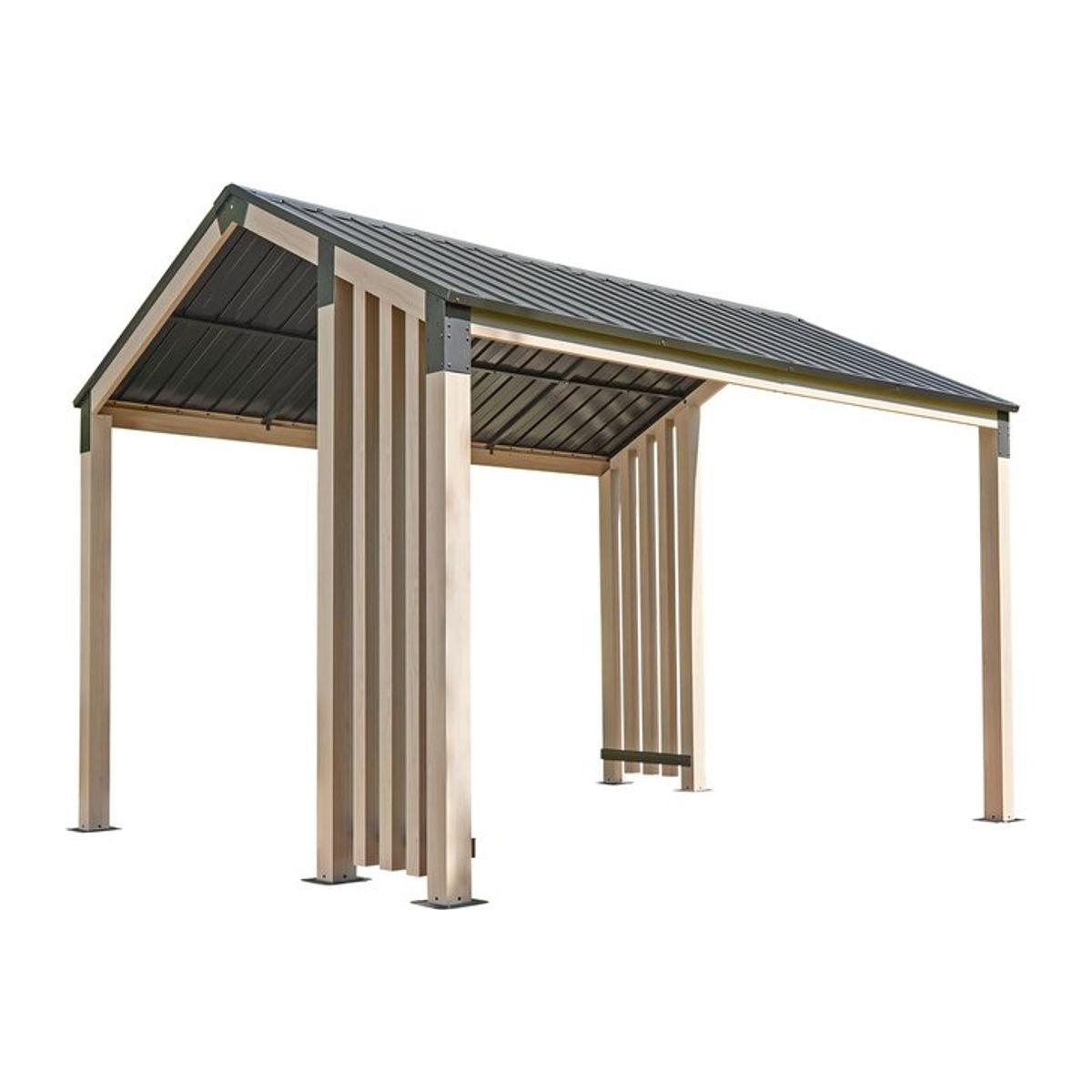 Sojag Pavillon Lito 1012 mit Satteldach in Natur, B/T/H: 368,4 x 305 x 296 cm - Bild 1