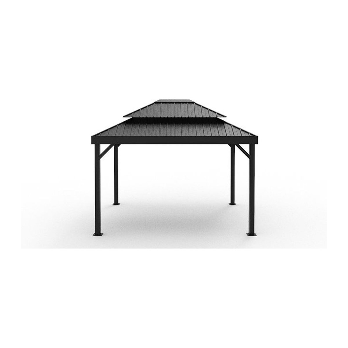 Sojag Pavillon London in Schwarz mit Metallgestell B/T/H: 424,3 x 299,3 x 310 cm - Bild 3