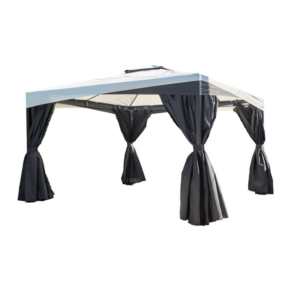 Sojag Pavillon Malta 1014 Schwarz B/T/H: 305 x 430 x 271 cm - Bild 3