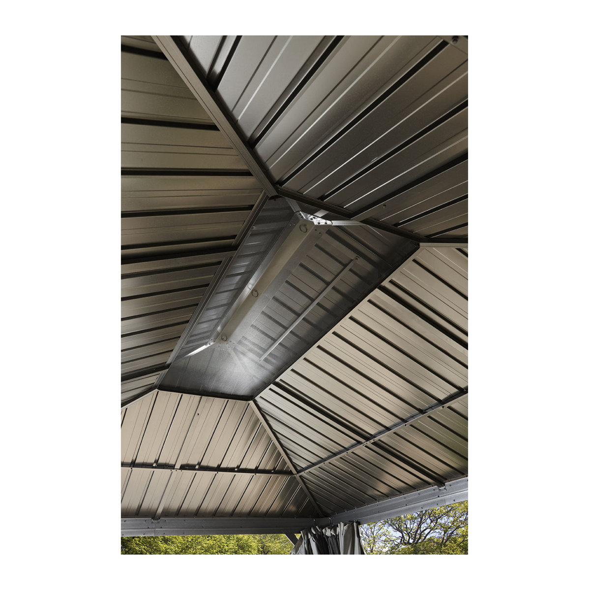 Sojag Pavillon Messina aus Aluminium in Anthrazit, B/T/H: 363 x 298 x 292 cm - Bild 3