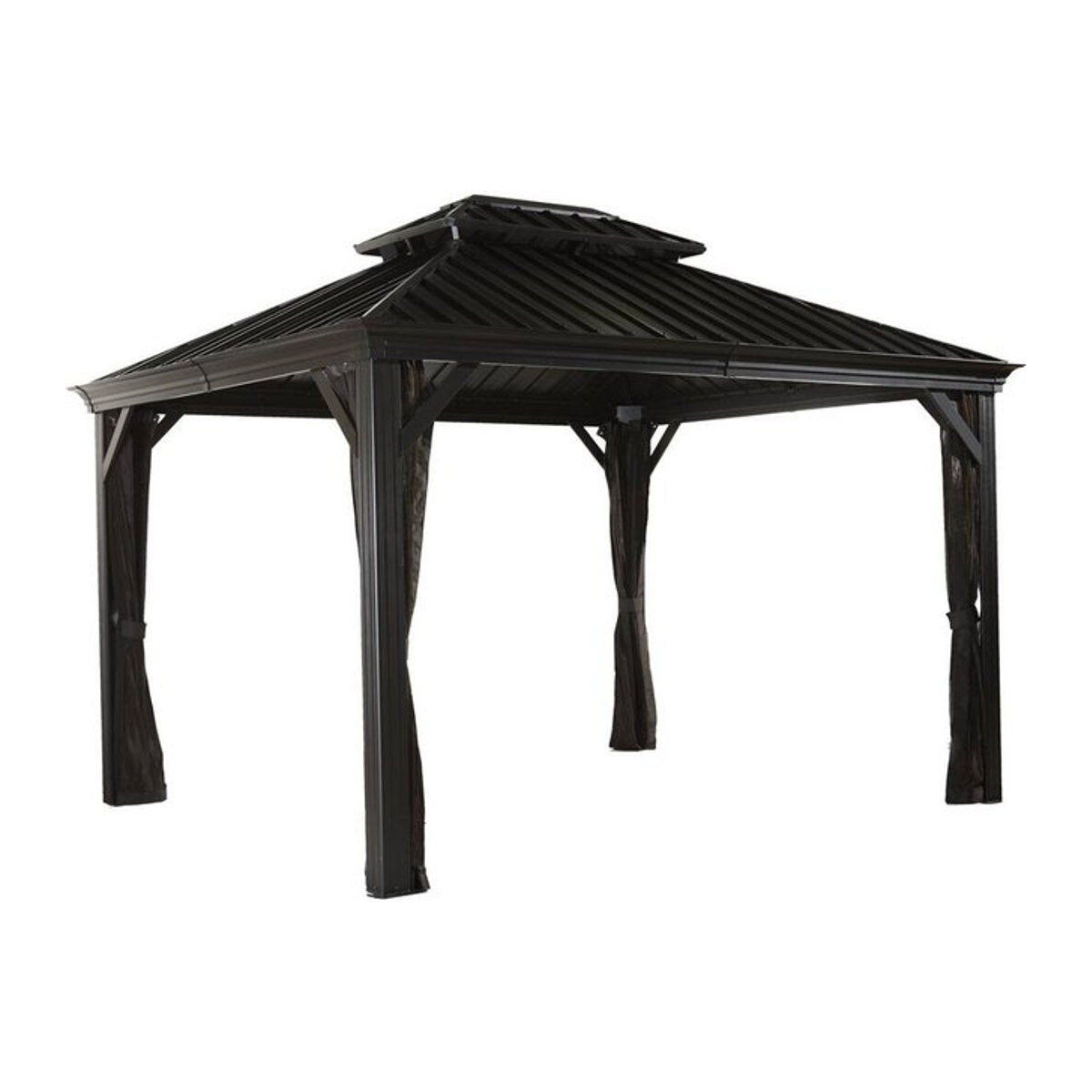 Sojag Pavillon Messina aus Aluminium in Anthrazit, B/T/H: 363 x 298 x 292 cm - Bild 4