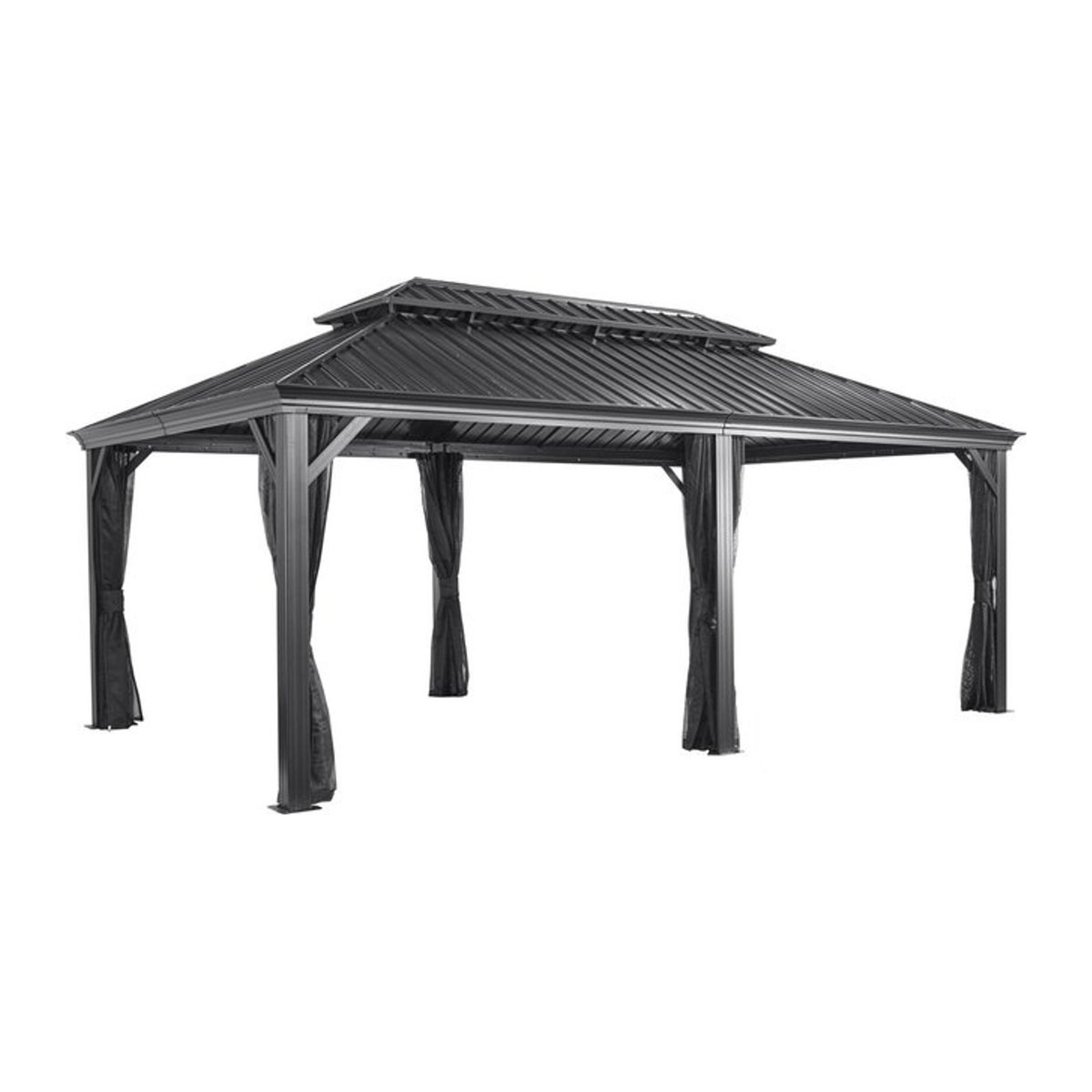 SOJAG Pavillon Messina Modern Aluminium Anthrazit B/H/L: 363 x 307 x 598 cm - Bild 1