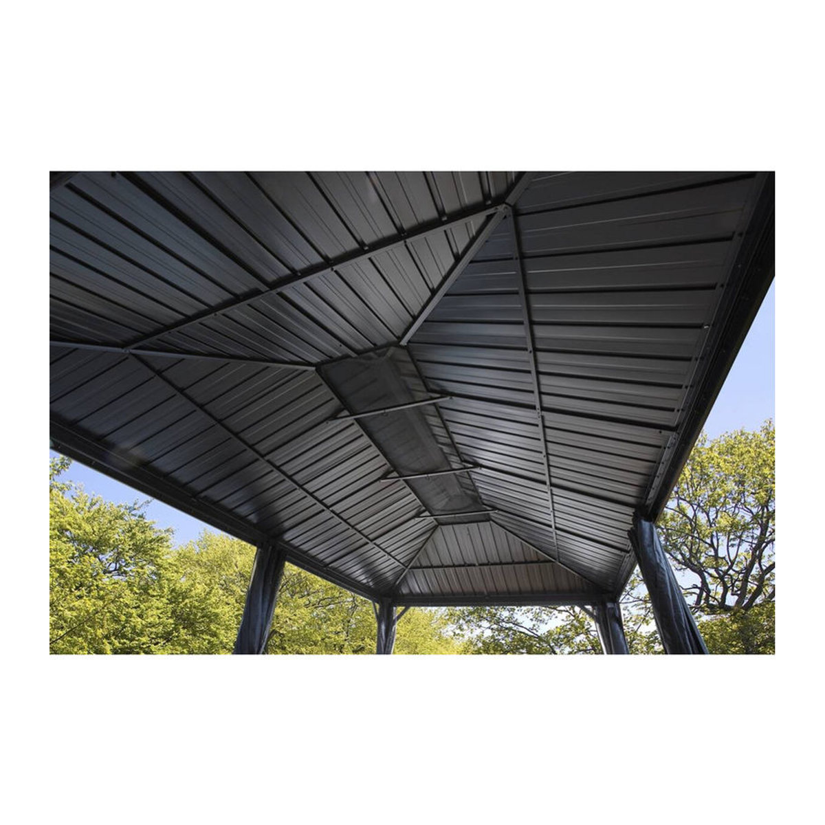 SOJAG Pavillon Messina Modern Aluminium Anthrazit B/H/L: 363 x 307 x 598 cm - Bild 3