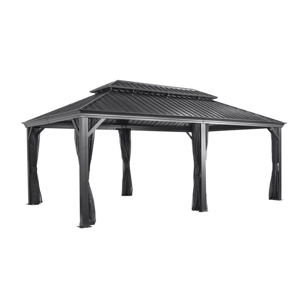 SOJAG Pavillon Messina Modern Aluminium Anthrazit B/H/L: 363 x 307 x 598 cm - Bild 5